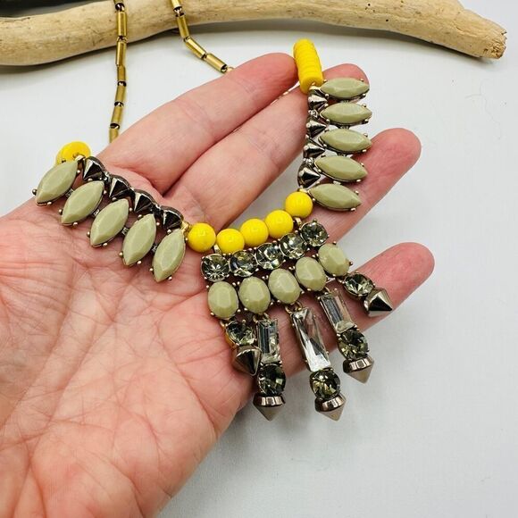 J. Crew Bead Crystal Statement Necklace - Picture 5 of 7